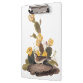 Audubon Vesper Sparrow en Prickly Pear Cactus Klembord (Links)