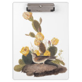 Audubon Vesper Sparrow en Prickly Pear Cactus Klembord (Voorkant)