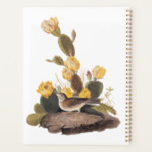 Audubon Vesper Sparrow en Prickly Pear Cactus Planner (Achterkant)