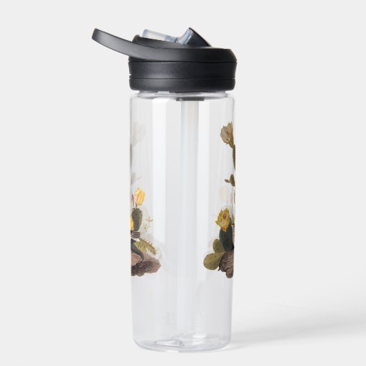 Audubon Vesper Sparrow en Prickly Pear Cactus Waterfles (Rechts)