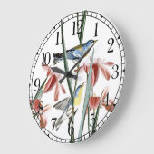 Audubon Warbler Birds Wildlife Floral Wall Clock Grote Klok (Hoek)