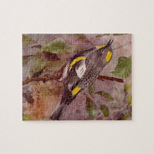 Audubon Warbler Painting van Louis Agassiz Fuertes Legpuzzel (Horizontaal)