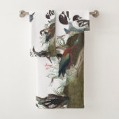 Audubon Wetland Birds Loon Ibis Bath Towel Set Bad Handdoek (Insitu)
