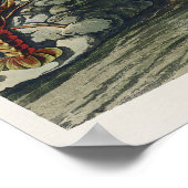 Audubon White Labis Bird Wildlife Painting Poster (Hoek)