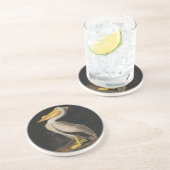 Audubon White Pelican Bird  Print Zandsteen Onderzetter (Zijkant)