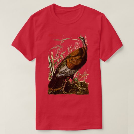 Audubon Wild Turkey North American Birds Education T-shirt (Design voorkant)