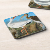 Audubon: Witte Ibis Drankjes Onderzetter (Linkerzijde)
