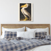 Audubon Witte Pelikaan Vogel Amerika Canvas Afdruk (Insitu (Slaapkamer))
