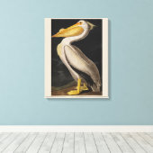 Audubon Witte Pelikaan Vogel Amerika Canvas Afdruk (Insitu (Houten vloer))