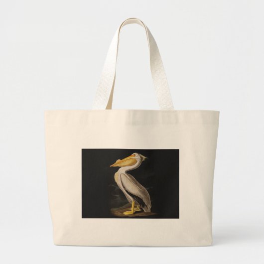 Audubon Witte Pelikaan Vogel Amerika Grote Tote Bag (Voorkant)