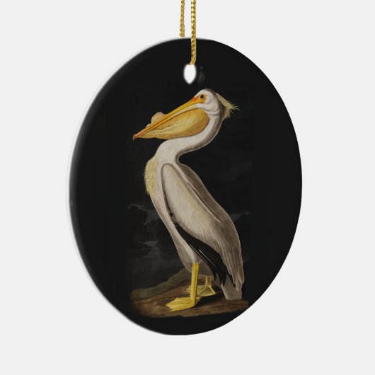 Audubon Witte Pelikaan Vogel Amerika Keramisch Ornament (Rechts)