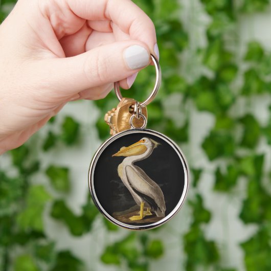 Audubon Witte Pelikaan Vogel Amerika Sleutelhanger (Hand)