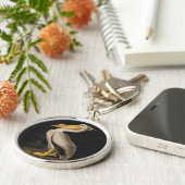 Audubon Witte Pelikaan Vogel Amerika Sleutelhanger (Zijkant)