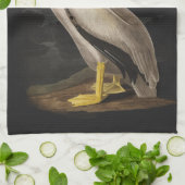 Audubon Witte Pelikaan Vogel Amerika Theedoek (Gevouwen)