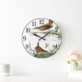 Audubon Wren Birds Animal Wildlife Wall klok (Huis)