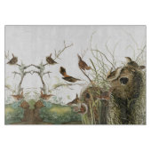 Audubon Wren Birds Nests Wildlife Cutting Board Snijplank (Voorkant)