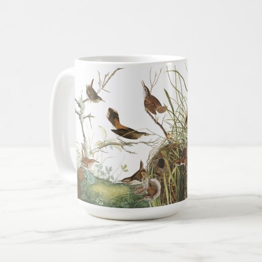 Audubon Wren Birds Wildlife Animals Nests Mok (Voorkant links)