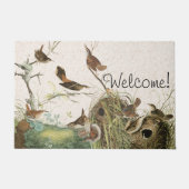 Audubon Wren Birds Wildlife Nests Welcome Doormat Deurmat (Voorkant)