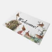 Audubon Wren Birds Wildlife Welcome Doormat Deurmat (Schuin)