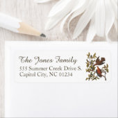 Audubon Zenaida Duif met bloemen Etiket (Insitu)