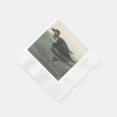 Audubon Zwarte Zwartkop Print: Vintage Kust Eend Servet (Hoek)