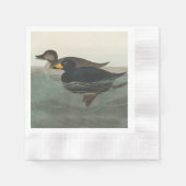 Audubon Zwarte Zwartkop Print: Vintage Kust Eend Servet (Voorkant)