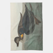 Audubon Zwarte Zwartkop Print: Vintage Kust Eend Theedoek (Verticaal)