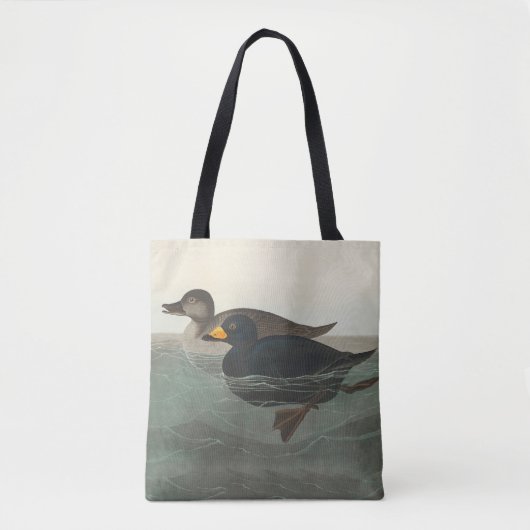 Audubon Zwarte Zwartkop Print: Vintage Kust Eend Tote Bag (Voorkant)