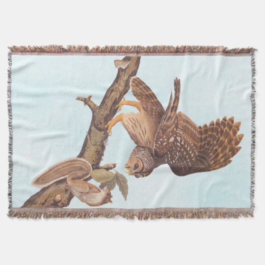 Audubon's Barred Owl and Squirrel Odd Friends Deken (Voorkant)