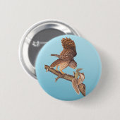 Audubon's Barred Owl en Happy Squirrel Friends Ronde Button 5,7 Cm (Voorkant /achterkant)