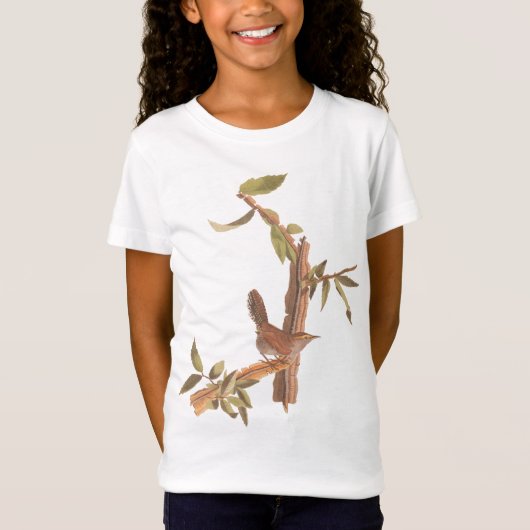 Audubon's Bewick's Long Tailed Song Bird T-shirt (Voorkant)