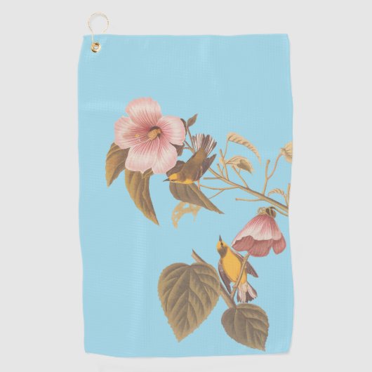 Audubon's blauw-Winged gele koningszong Golfhanddoek (Voorkant)
