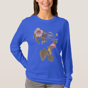 Audubon's blauw-witte gele vogel t-shirt