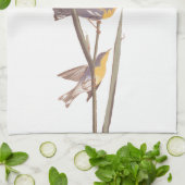 Audubon's Blauwe Geel-Back Warbler Theedoek (Gevouwen)