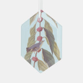 Audubon's blauwe groene warbler zong vogel glas ornament (Voorkant links)