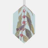 Audubon's blauwe groene warbler zong vogel glas ornament (Voorkant Rechts)