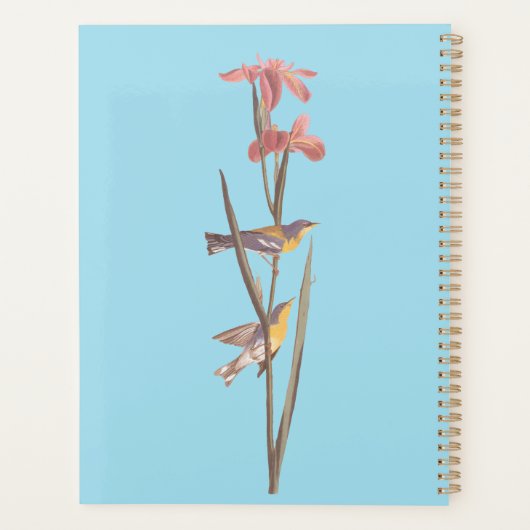 Audubon's Blue Yellowback Warbler Birds Planner (Achterkant)