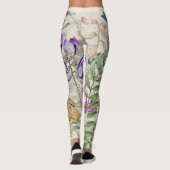 Audubons Bluebird Birds Floral Butterfly Legging (Achterkant)