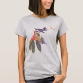 Audubon's Cerulean Blue-Green Warbler Birds T-shirt (Voorkant)