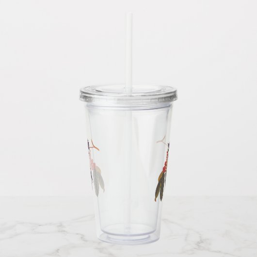 Audubon's Cerulean Warbler vogels met Beer Berries Acryl Drinkbeker (Rechts)