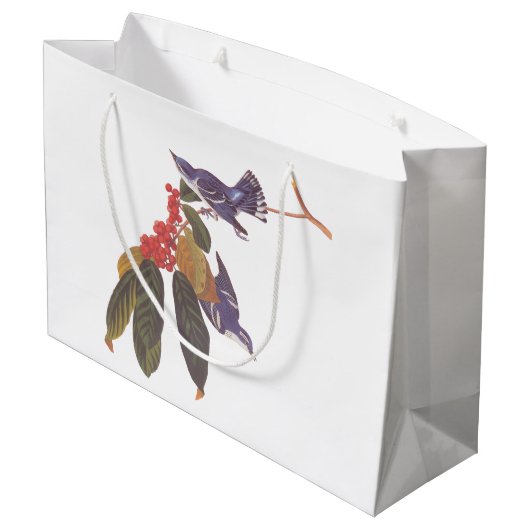 Audubon's Cerulean Warbler vogels met Beer Berries Groot Cadeauzakje (Achterkant Gekanteld)