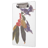 Audubon's Cerulean Warbler vogels met Beer Berries Klembord (Links)