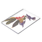 Audubon's Cerulean Warbler vogels met Beer Berries Notitieboek (Linkerzijde)