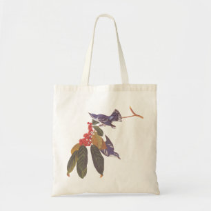 Audubon's Cerulean Warbler vogels met Beer Berries Tote Bag