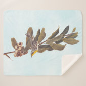 Audubon's gele keelzanger op kastanje sherpa deken (Voorkant (horizontaal))