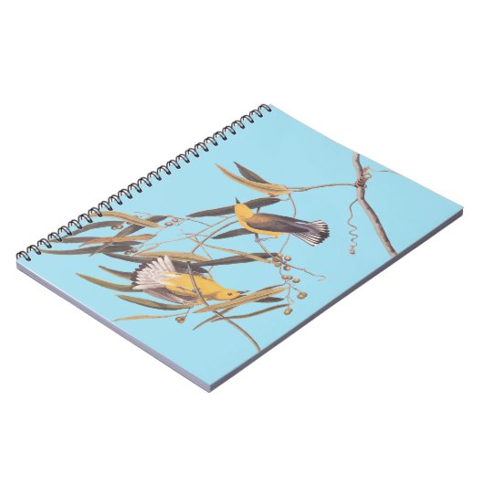 Audubon's Gele prothonotary Warbler Bird Pair Notitieboek (Linkerzijde)