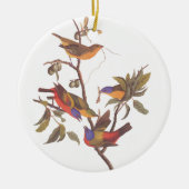 Audubon's geschilderde bunting familie van vijf vo keramisch ornament (Voorkant)