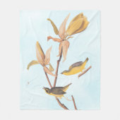 Audubon's Kentucky Warbler Bird Paar met een spin Fleece Deken (Voorkant)