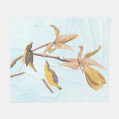 Audubon's Kentucky Warbler Bird Paar met een spin Fleece Deken (Voorkant (Horizontaal))
