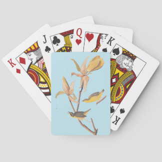 Audubon's Kentucky Warbler Bird Paar met een spin Pokerkaarten
